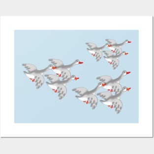 flying geese Posters and Art